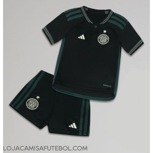 Camisa de Futebol Celtic Equipamento Secundário Infantil 2023-24 Manga Curta (+ Calças curtas)